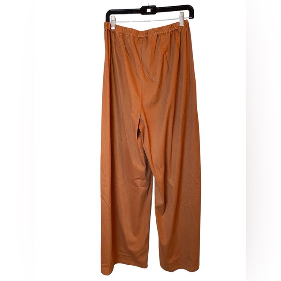 High waisted palazzo wide leg light denim pants M Trousers - Picture 5 of 6